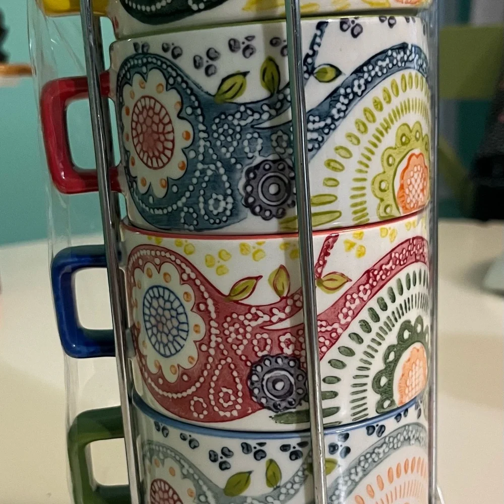 Pier 1 Imports Hand-Painted Stoneware Mug